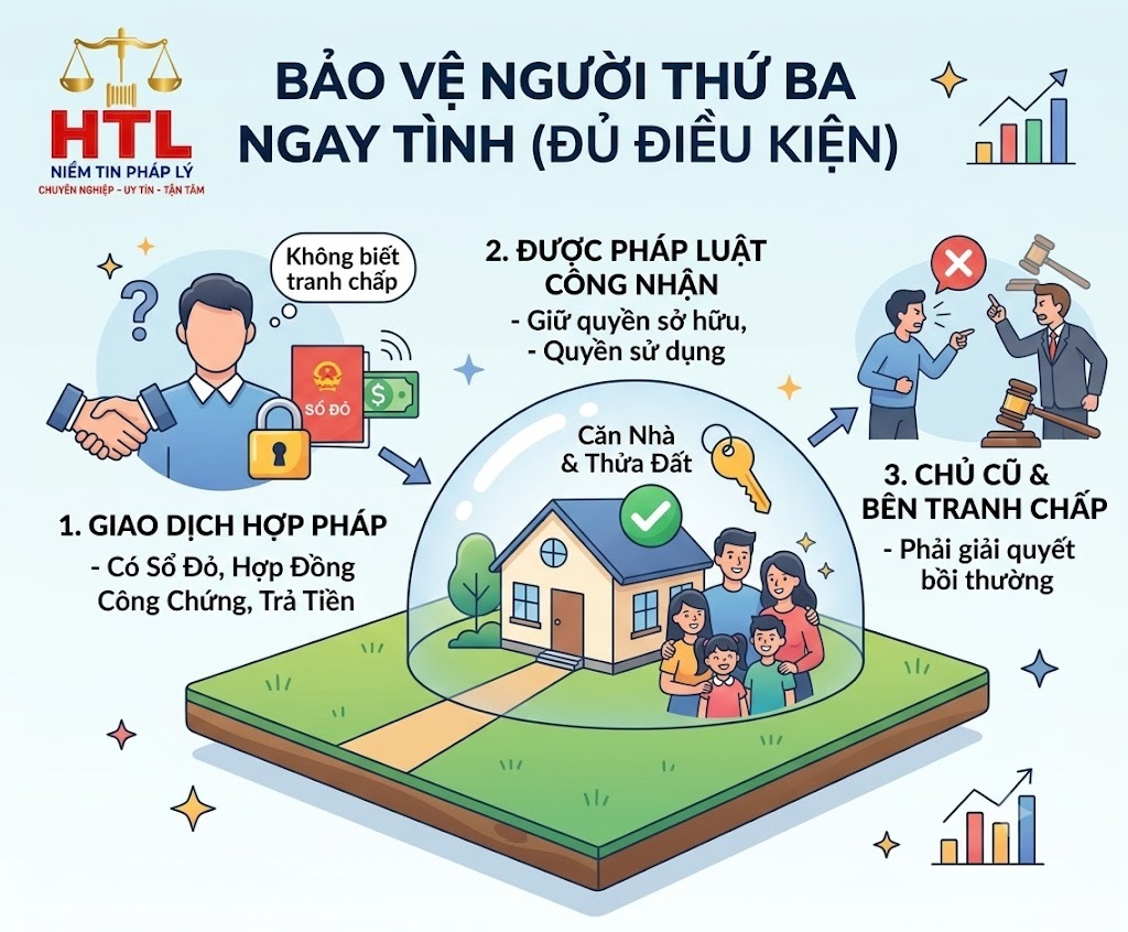 mua đất có sổ đỏ nhưng bị tranh chấp