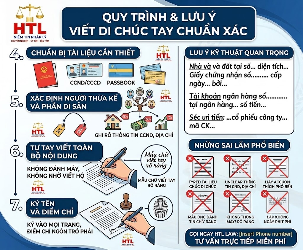 Hướng dẫn lập di chúc đúng pháp luật để tránh tranh chấp - Quy trình viết di chúc tay