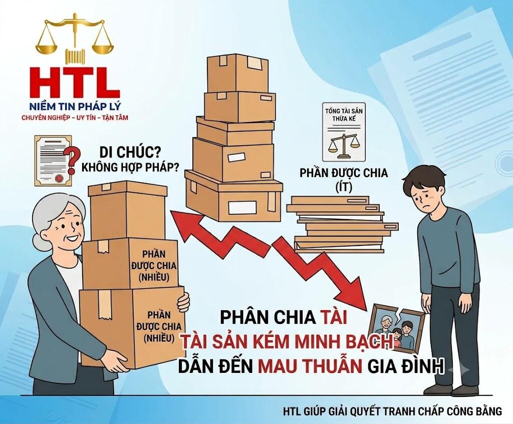 Nguyên nhân tranh chấp thừa kế do phân chia tài sản không đồng đều
