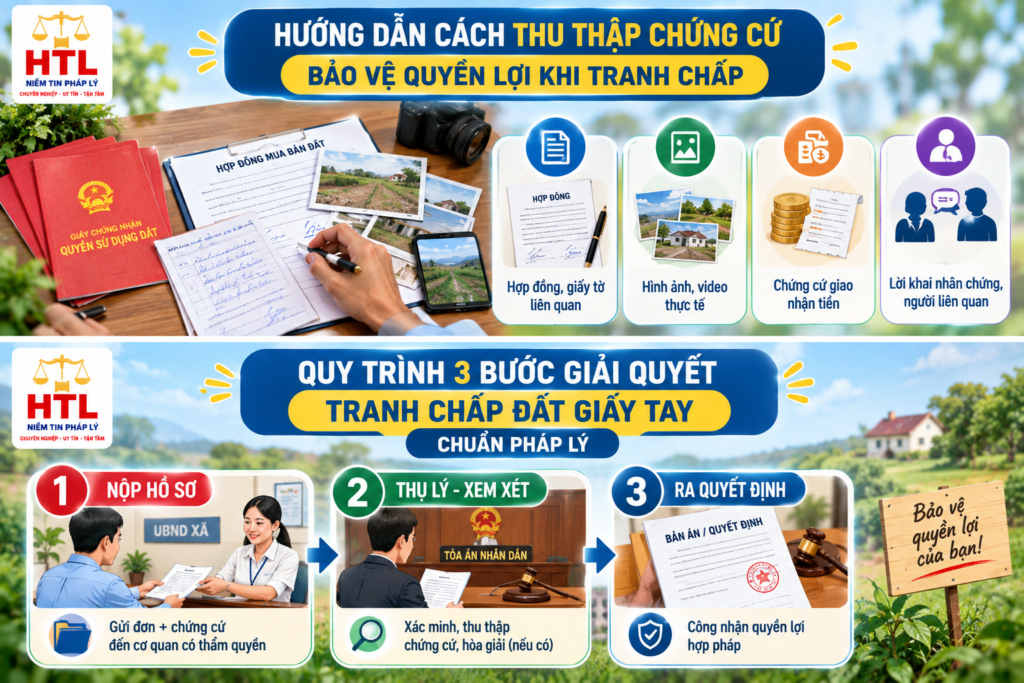 Quy trình 3 bước giải quyết tranh chấp đất giấy tay